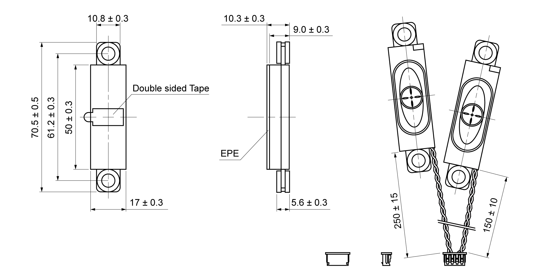 OSS48-5017-10A2.0W4-C Mechanical Drawing